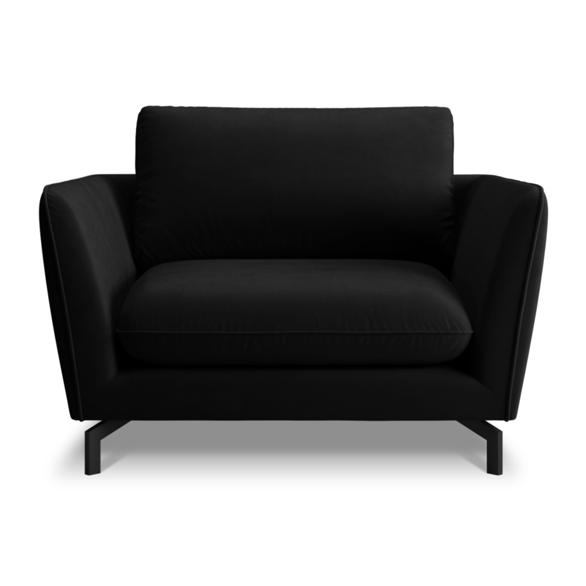 Fauteuil xl "Podium" en velours noir