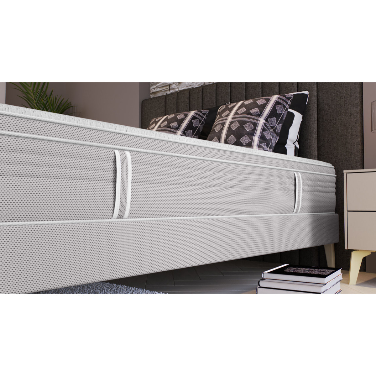 Matelas L OPTIMAL , ressort ensachés, ferme, H22