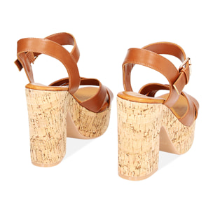 Sandalias con tacón marrones