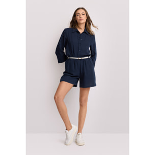 Kocca - Pantaloni corti con cintura Donna, Tinta unita