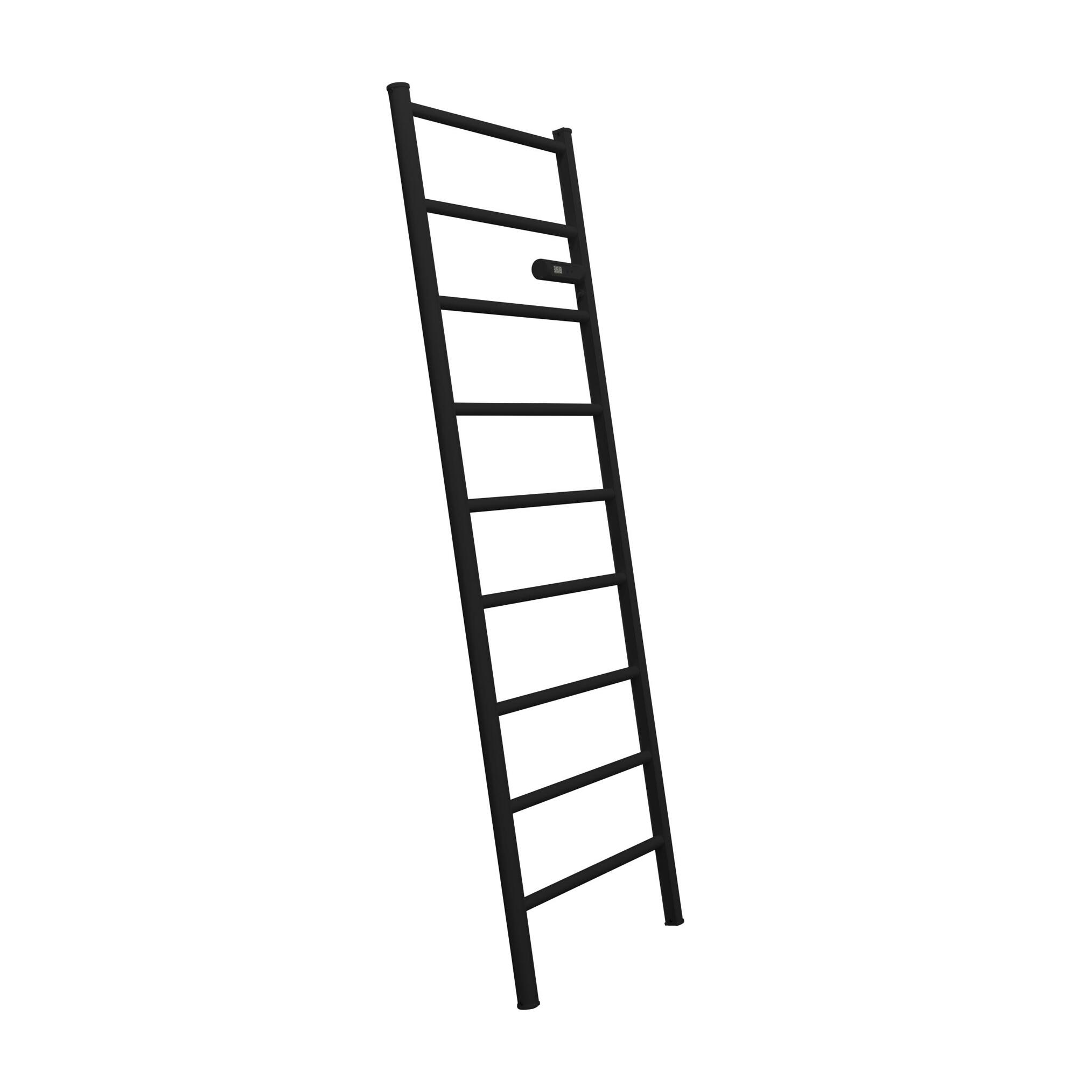 Toallero eléctrico alto con forma de escalera color negro NTW STAIR B PURLINE