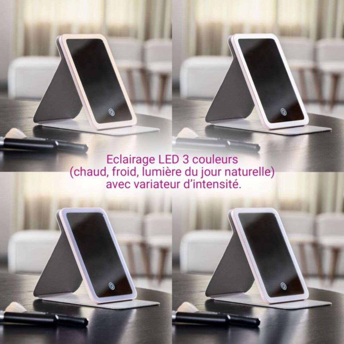 Miroir MEDISANA portable lumineux format tablette