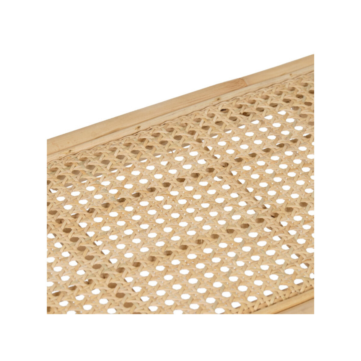 Banc bout de lit 80 cm en rotin et bois de teck exotique - LESLIE