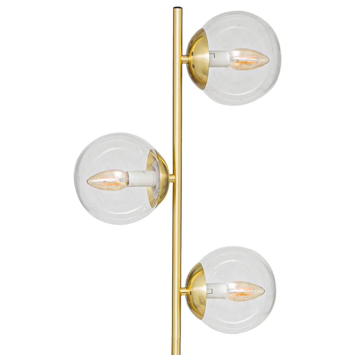 Lampadaire droit en métal H162cm doré