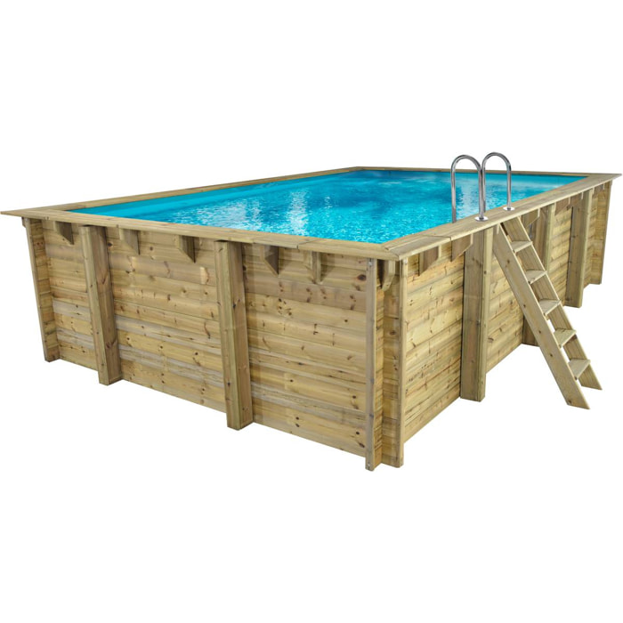 Piscine bois rectangle " Panama "- 6.20 x 4.10 x 1.45 m