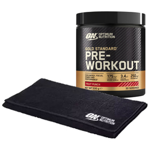 Pre-Workout in Polvere Frutta Mista 330g Gold Standard con Creatina Monoidrato + Asciugamano