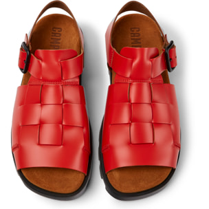 Sandalias - CAMPER Brutus - Rojo - Cuero liso