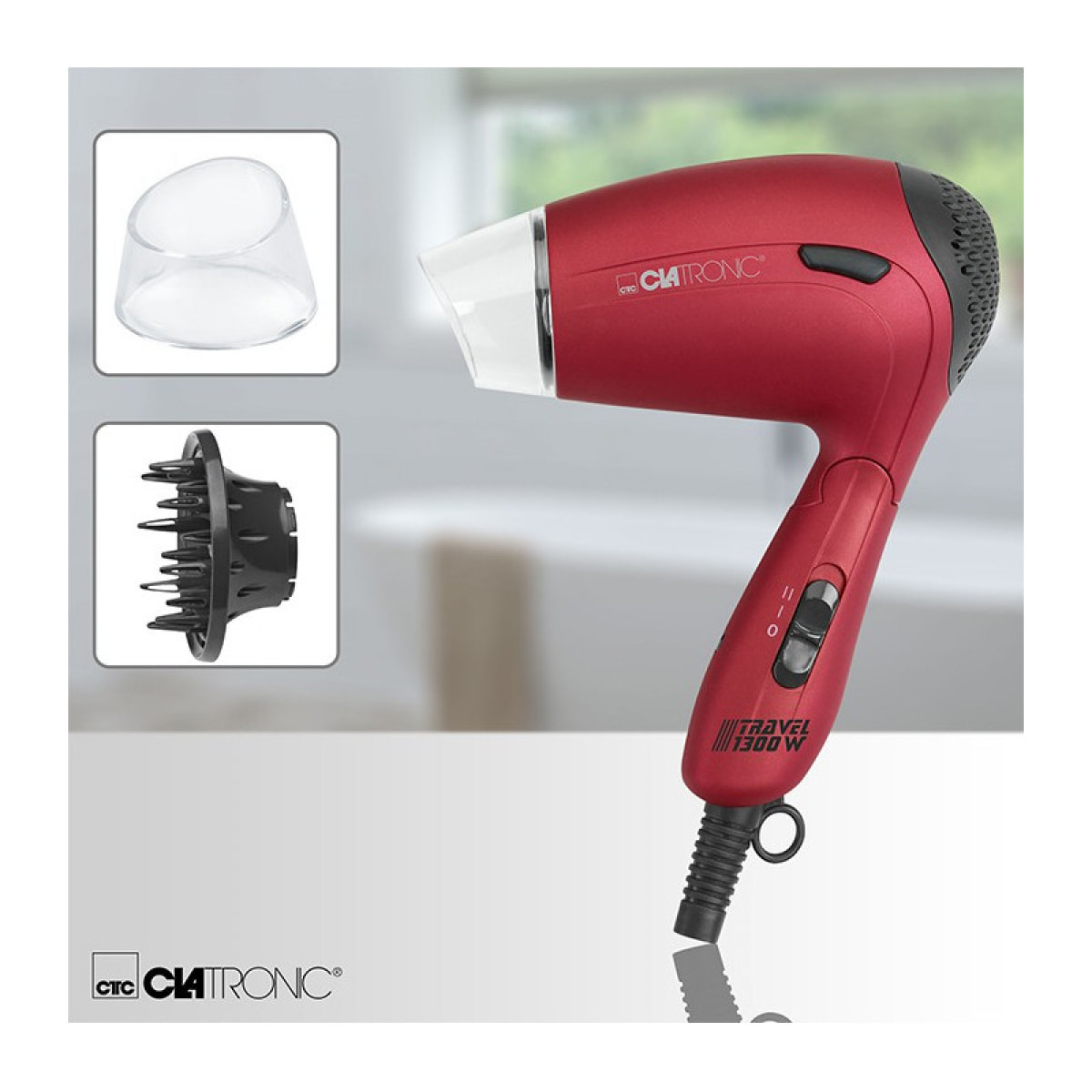 Sèche-cheveux 1200W Clatronic HTD 3429 Rouge