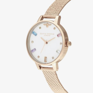 Reloj Olivia Burton OB16RB15 Mujer Analogico Cuarzo con Correa de Acero