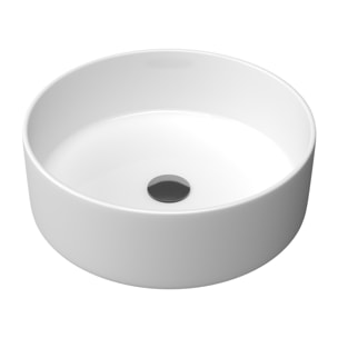 Vasque à poser ronde en céramique - diamètre 36cm - hauteur 11.5cm - POP ROUND