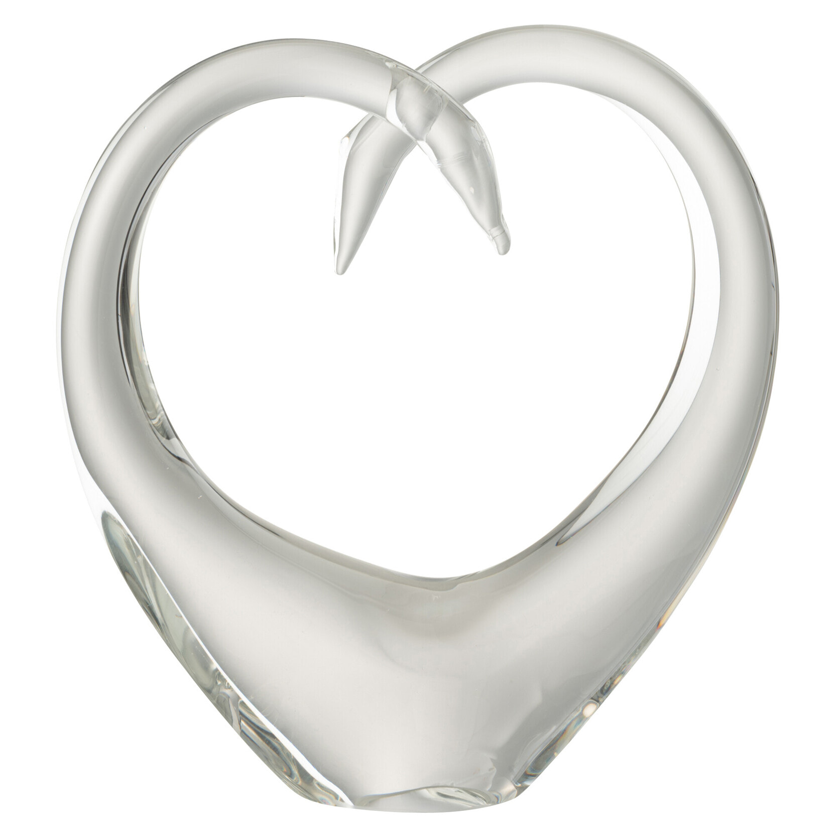 J-Line presse-papier Coeur - verre - transparent - large