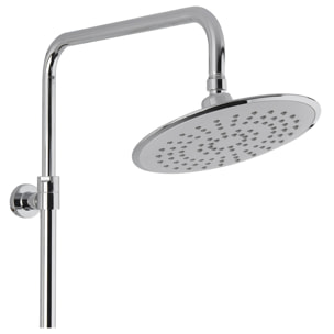 Colonne douche, Douchette 3 jets, mitigeur thermostatique, Barre réglable en hauteur, Chrome/Blanc SATSSTKP
