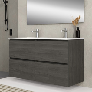 Conjunto mueble de baño SEA Alday, 120cm, Carbon