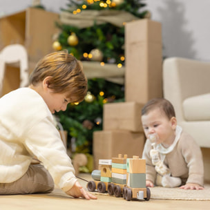 BUILDING TRAIN tren de arrastre de madera para niños