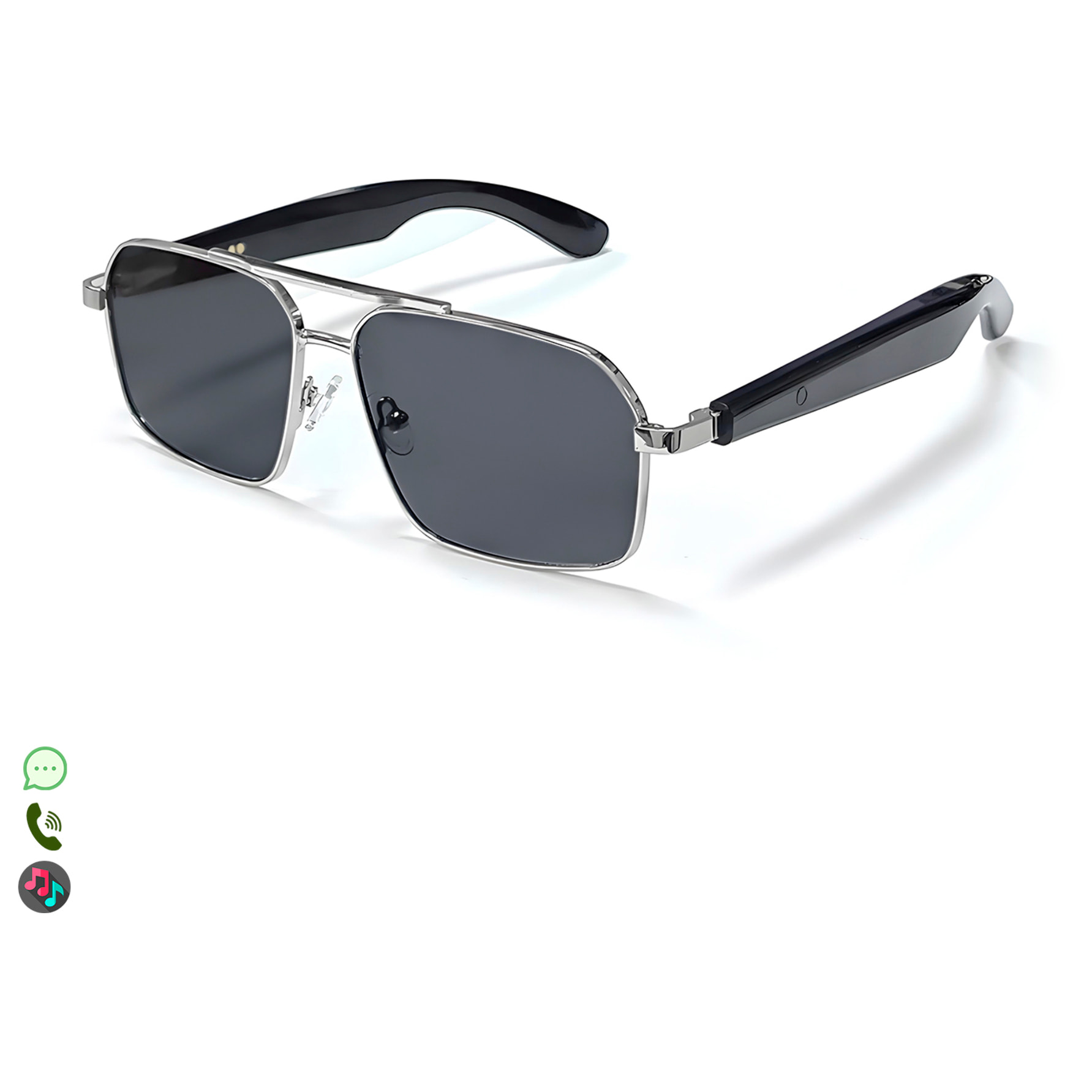 Gafas AI GT-31 con llamadas bluetooth, control remoto de cámara, reproducción de música y asistente de voz.