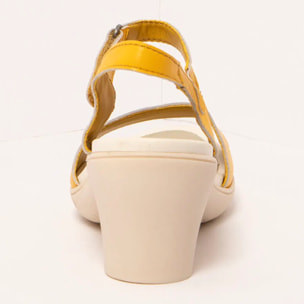 Sandalias con tacón 1475 NAPPA YELLOW/ ALFAMA color Yellow