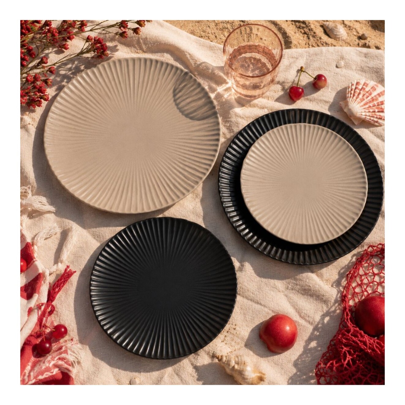 Lot de 6 assiettes à dessert, design 1, SUGAR