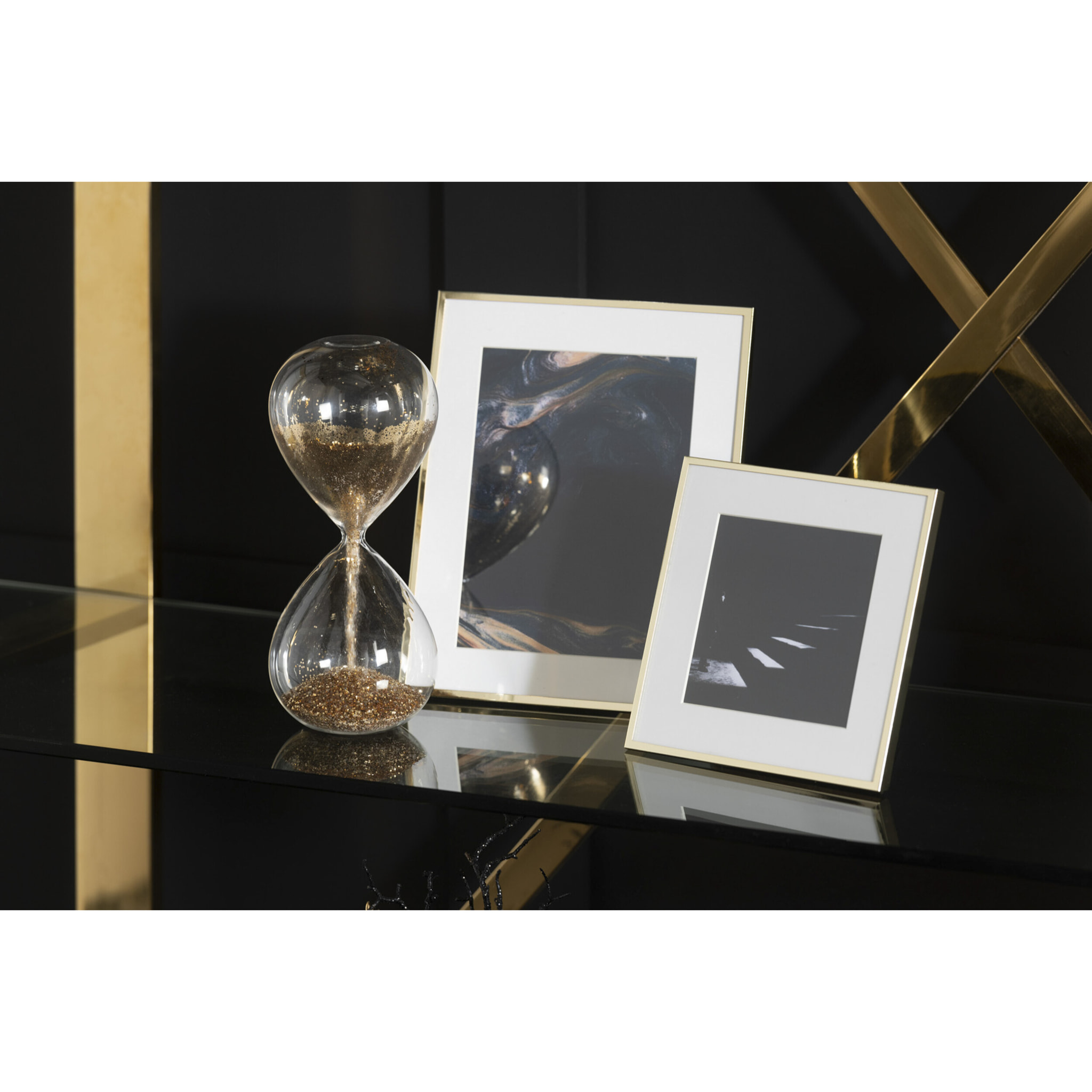 J-Line cadre photo Passe Partout Bord Fin - métal - or - medium - 2 pcs