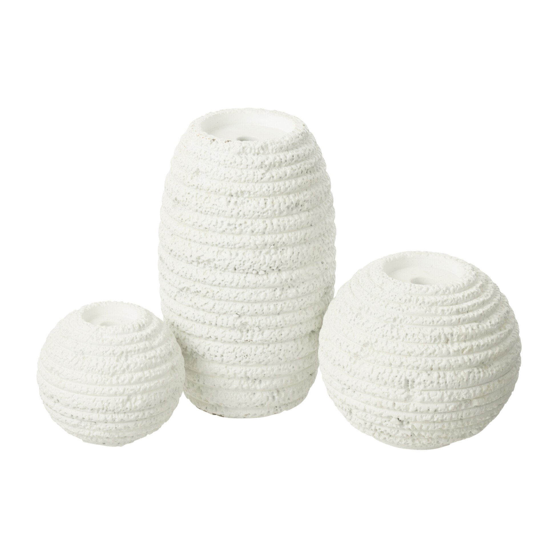 J-Line Chandelier Creta Etroit Ciment Blanc