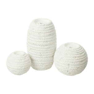 J-Line Chandelier Creta Etroit Ciment Blanc