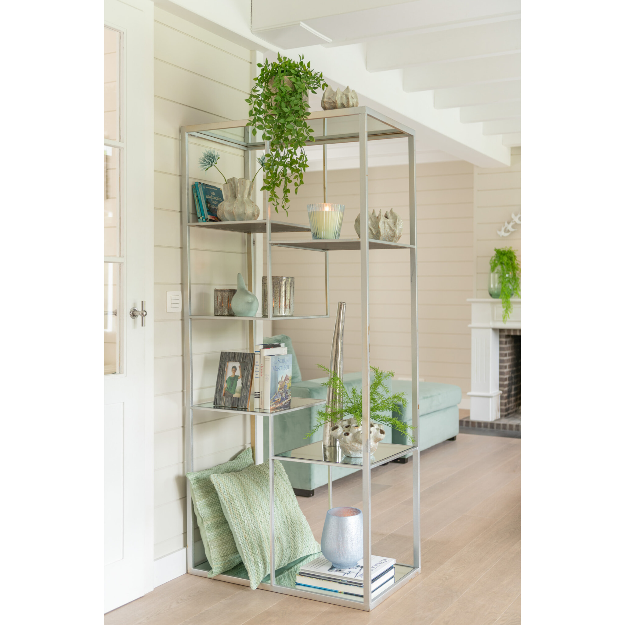 J-Line photophore Ligne - verre - bleu - medium - 2 pcs