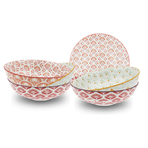 Lot de 6 assiettes creuses, ZOELA
