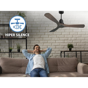 Ventilateur de plafond Réversible  Thermostat Wifi Moteur à courant continu Toits en pente Télécommande Hypersilence Mémoire Shopify Vendible (AUTOMATIQUE)