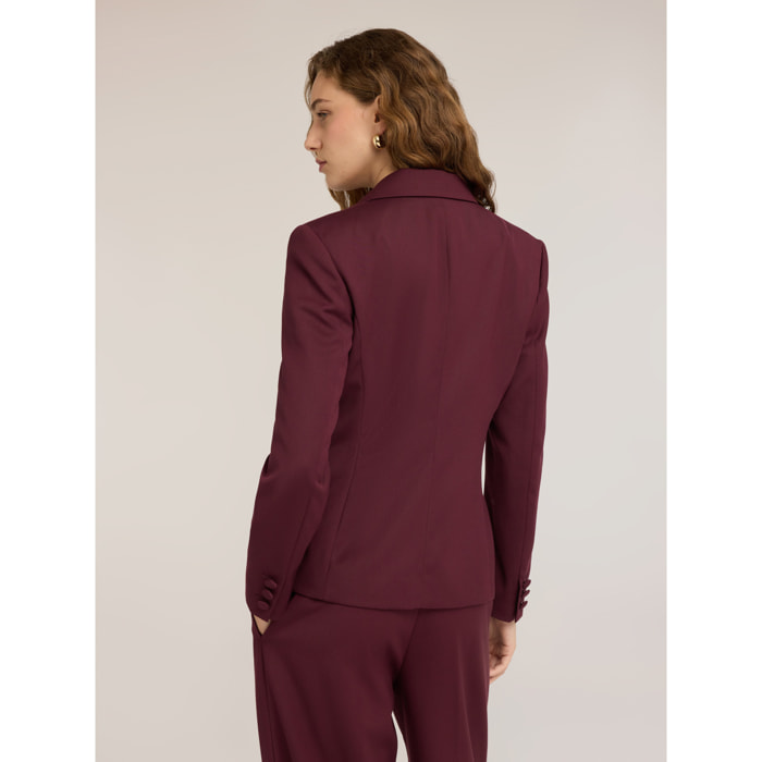 Motivi - Blazer doppiopetto con bottoni foderati - Bordeaux
