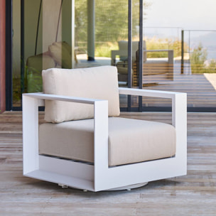 Fauteuil de jardin rotatif ALLURE Beige / Avoine
