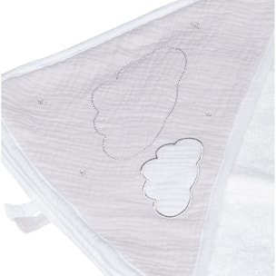 Cape de bain et gant en coton