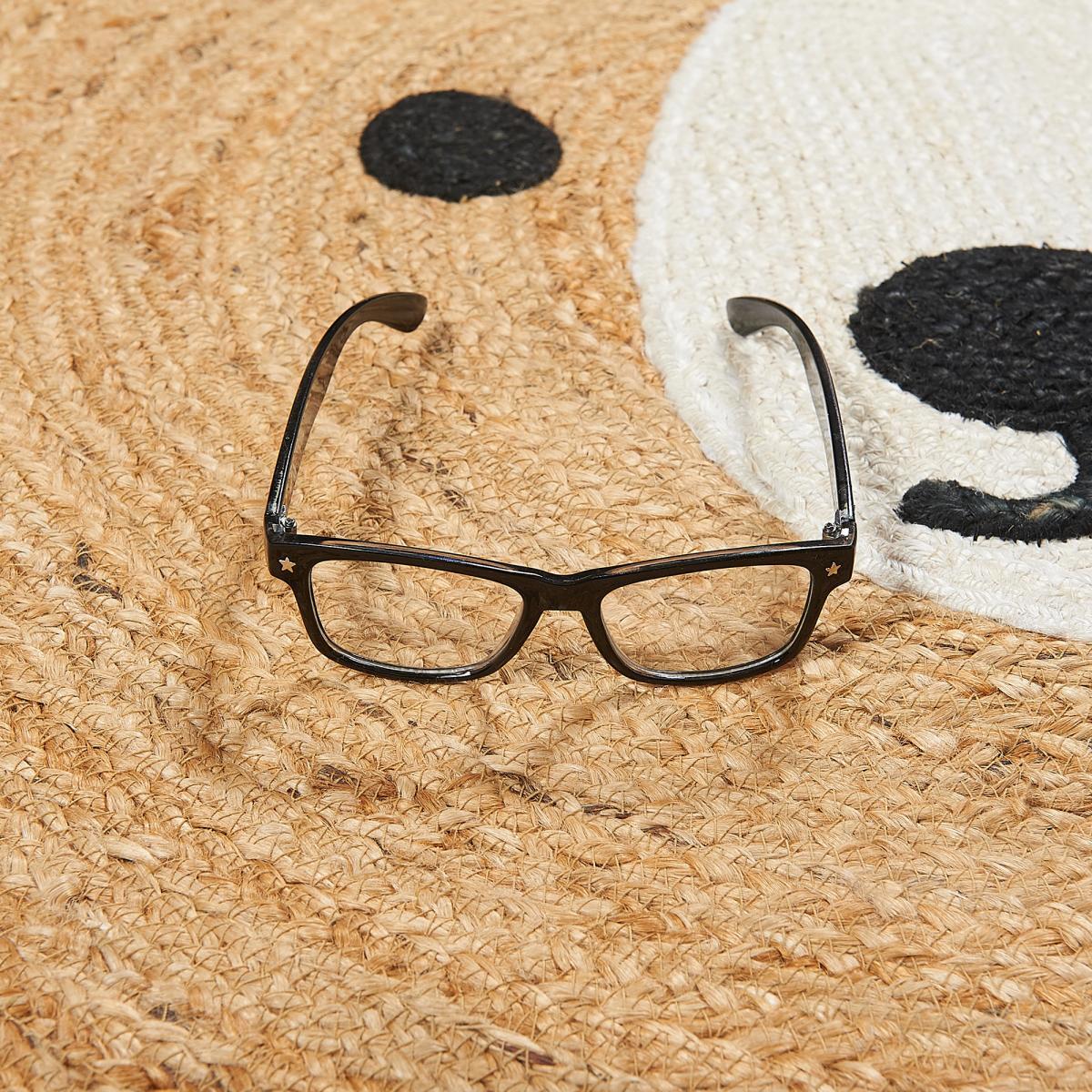 Tapis rond fait main en jute motif animaux LOMI