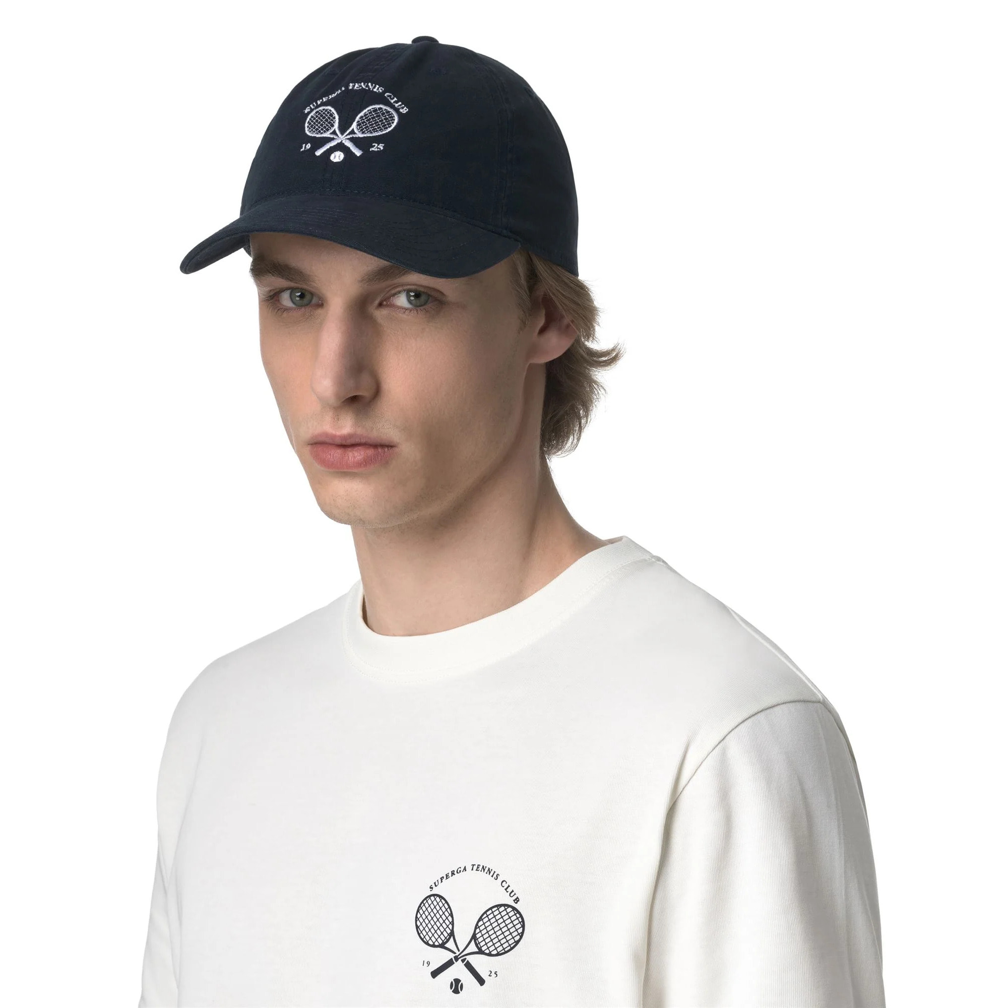 Cappelli Superga Uomo Donna Blu Tennis Match Cap