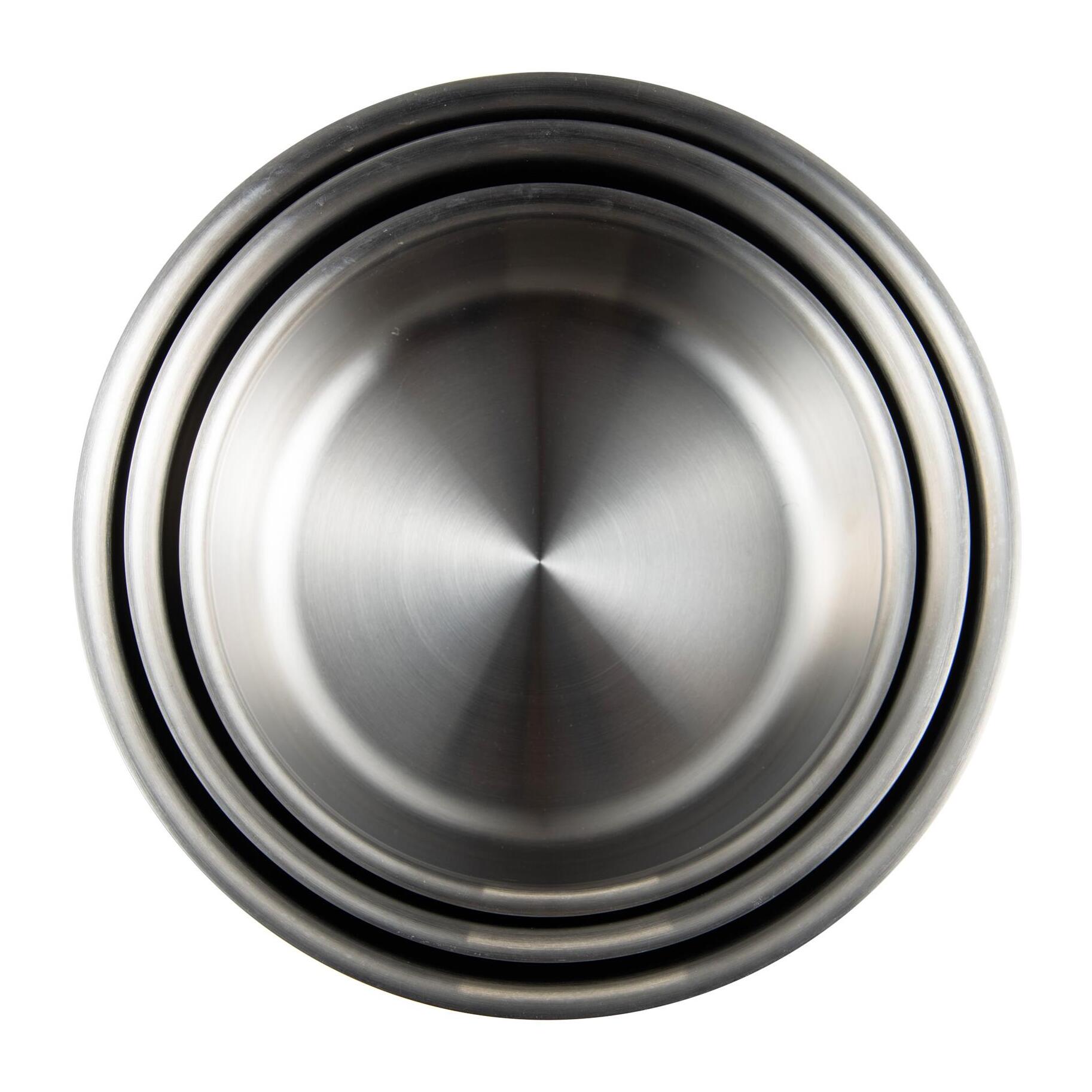 set de 3 cazos ø16ø18ø20cm sin revestimientos + mango desmontable en acero inoxidable