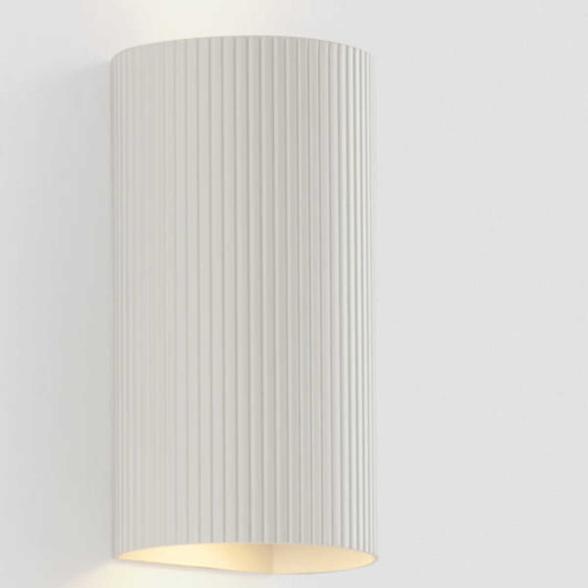 SOLE 2L Applique ronde blanche cannelée