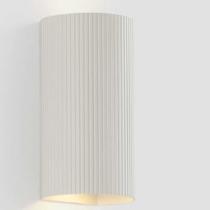 SOLE 2L Applique ronde blanche cannelée