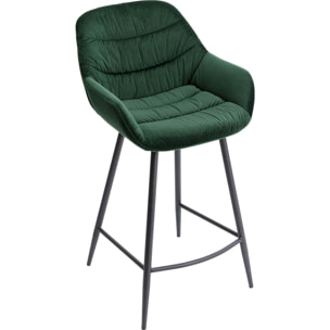 Tabouret de bar Bristol velours vert Kare Design