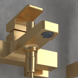 Mitigeur bain douche mécanique Architectura Square Brushed Gold