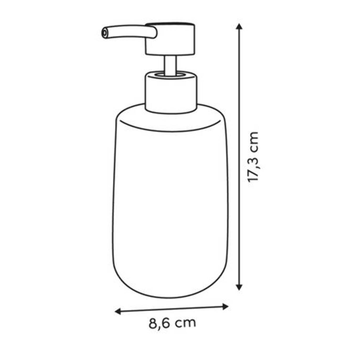 Distributeur de savon Strio à rayures rose blé 400ml