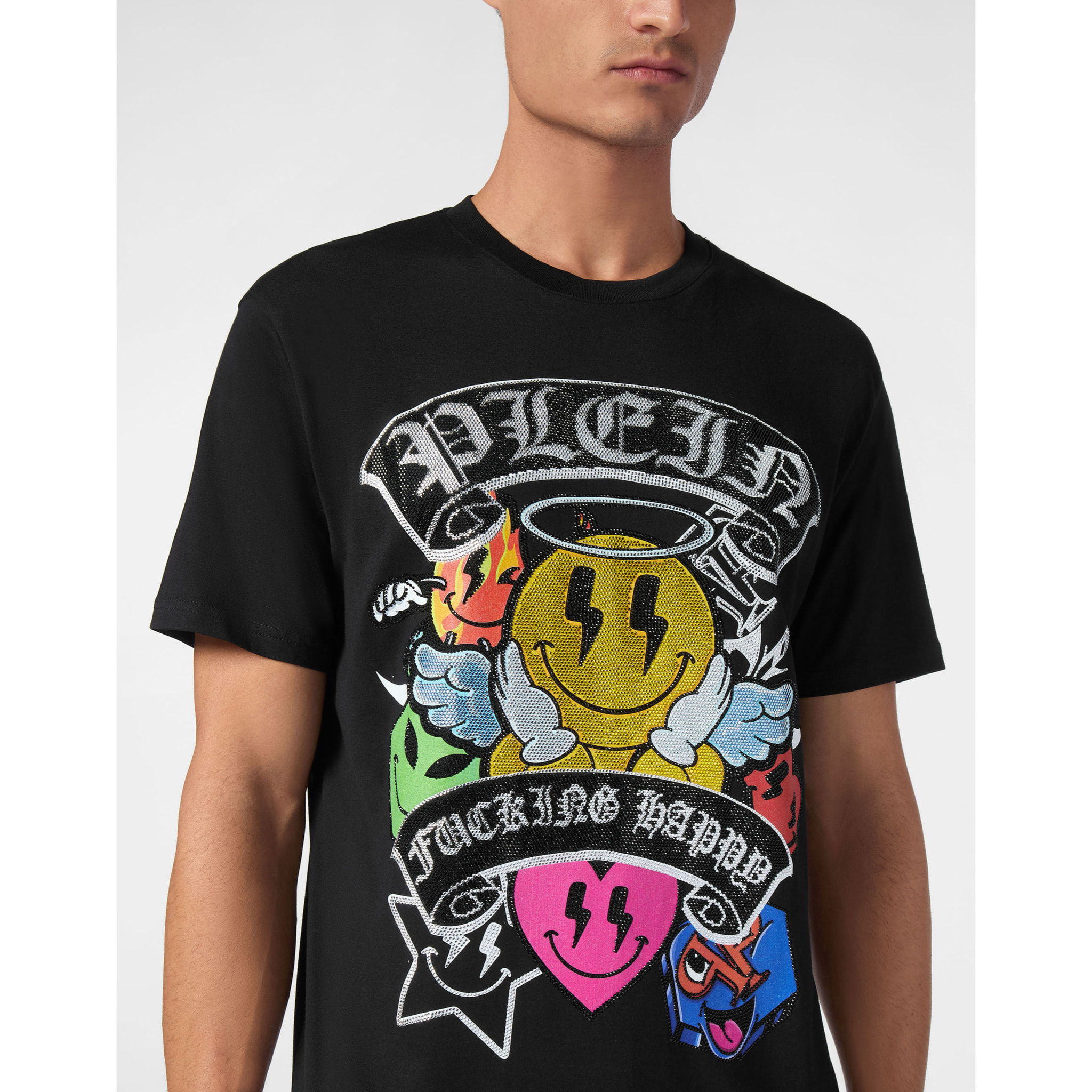 PHILIPP PLEIN Maglietta a girocollo SMILE