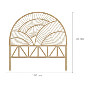 Tête de lit en rotin naturel 140 cm - Séléné
