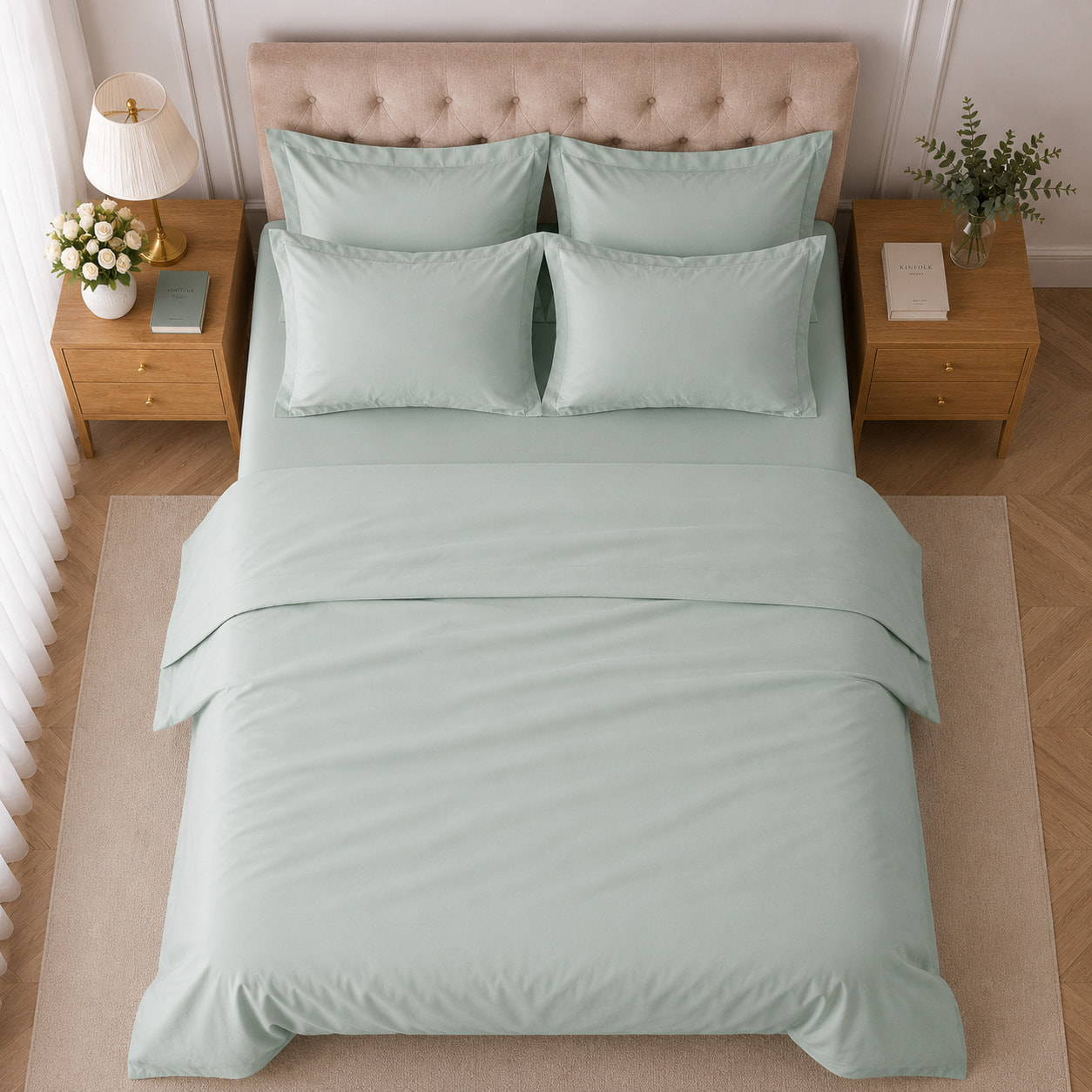 COTONISSIMI Completo Letto Tinta Unita in 100% puro cotone