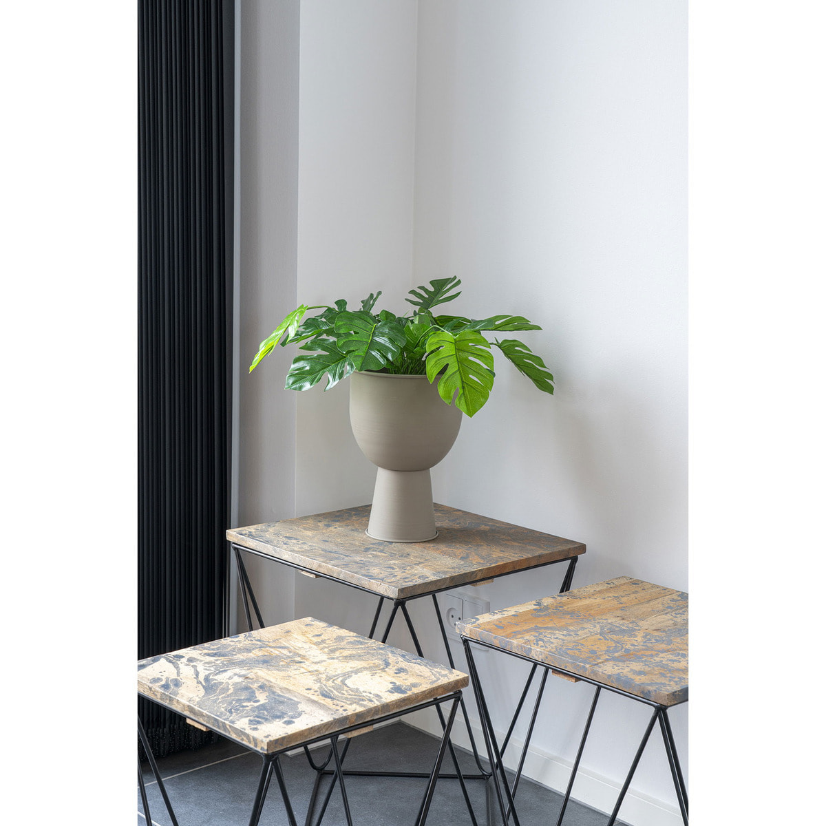Monstera artificiale verde H 45 cm