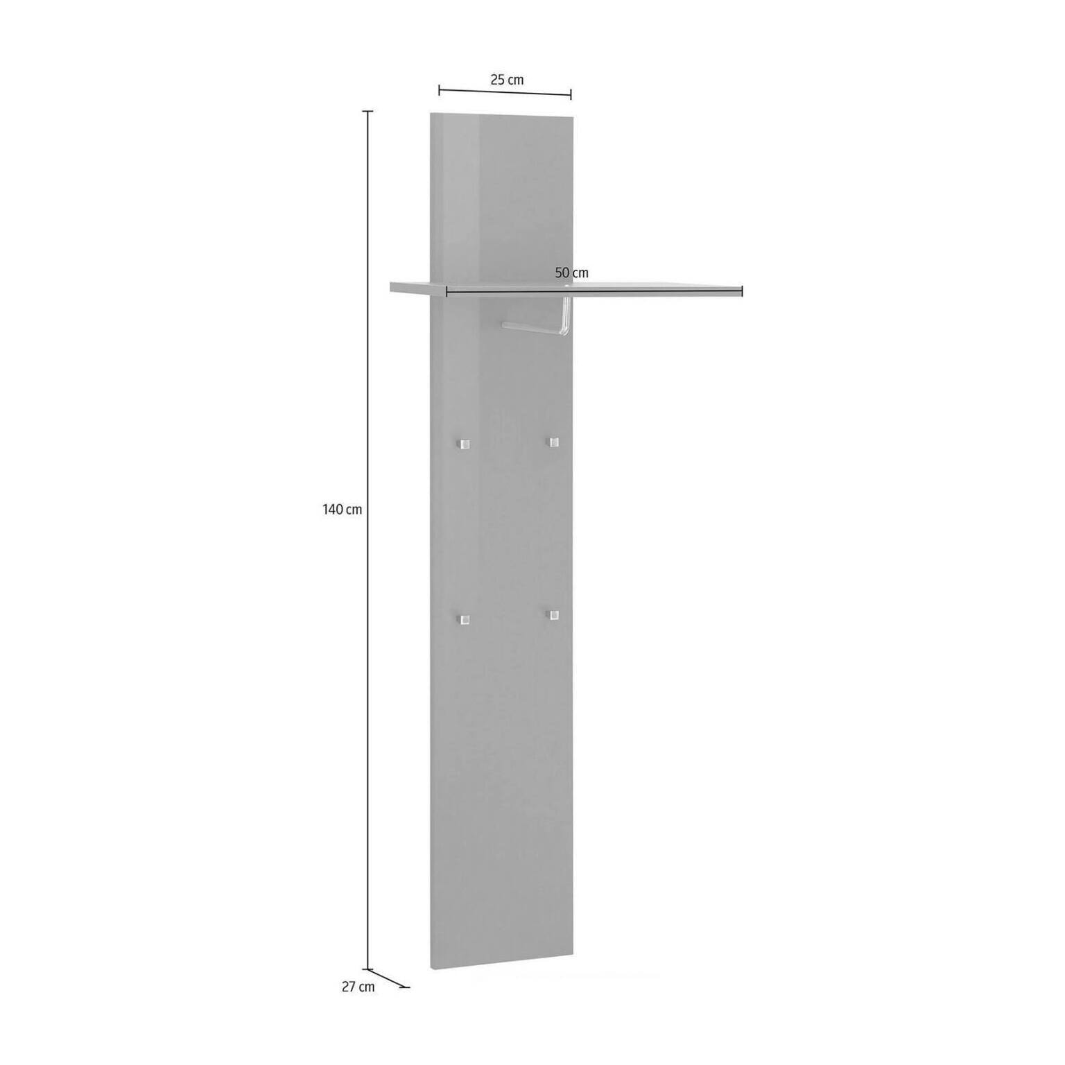 Mobile da ingresso Etesia, Entratina moderna multifunzione, Armadietto multiuso per atrio, 100% Made in Italy, cm 50x27h140, Antracite lucido