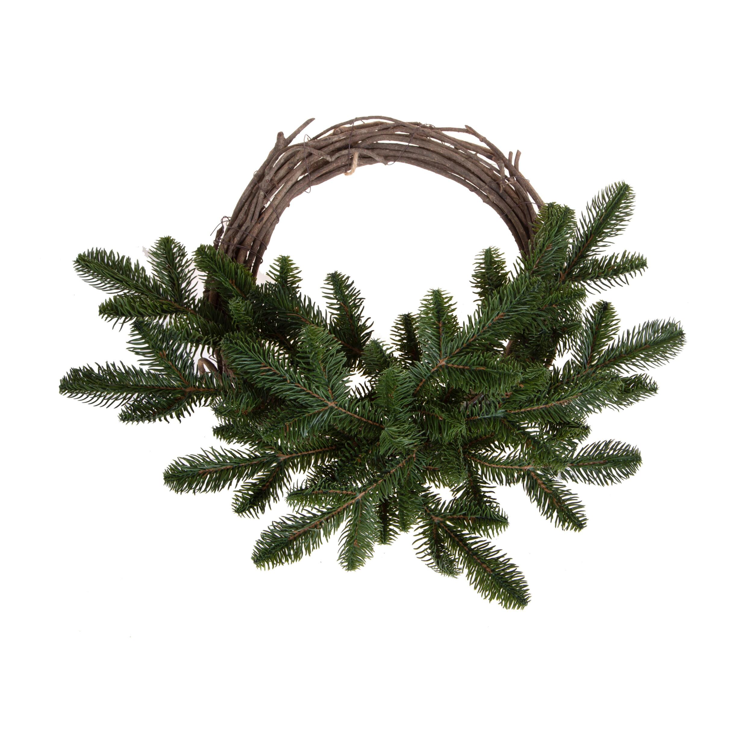 Corona willow con abete normandia - Pezzi 2 - VERDE - Bianchi Dino SpA