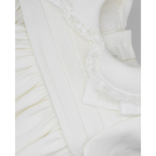 FALDÓN PIQUÉ CON LAZOS BLANCO