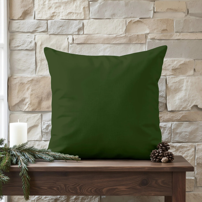 Housse de coussin Vert Uni - 100% coton - Vert - 50x50 cm