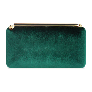Clutch verde in velluto