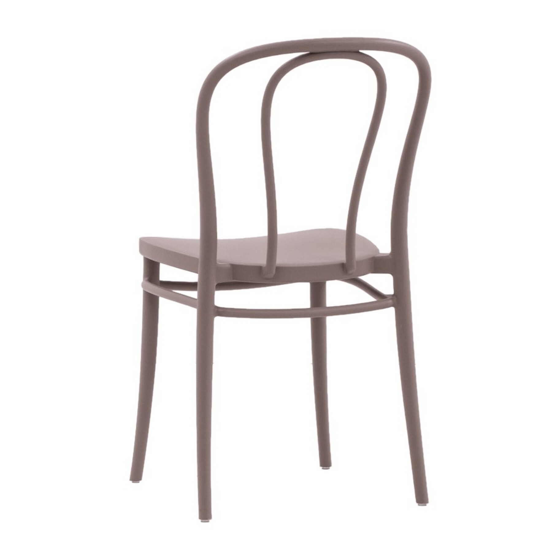 Set di 2 sedie BRISTOL in polipropilene tortora, impilabili