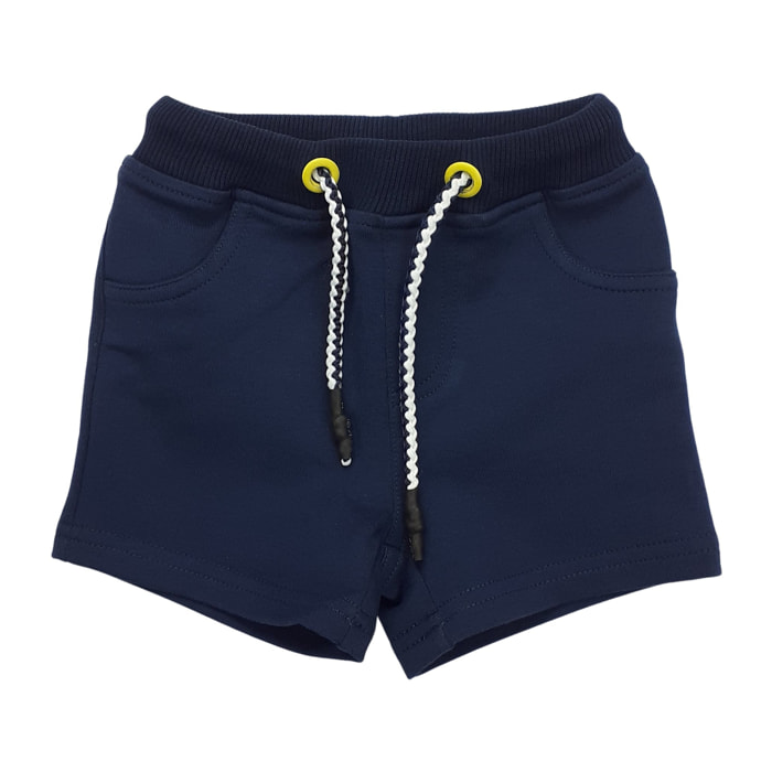 SHORT DRILL BLU CON TASCONI