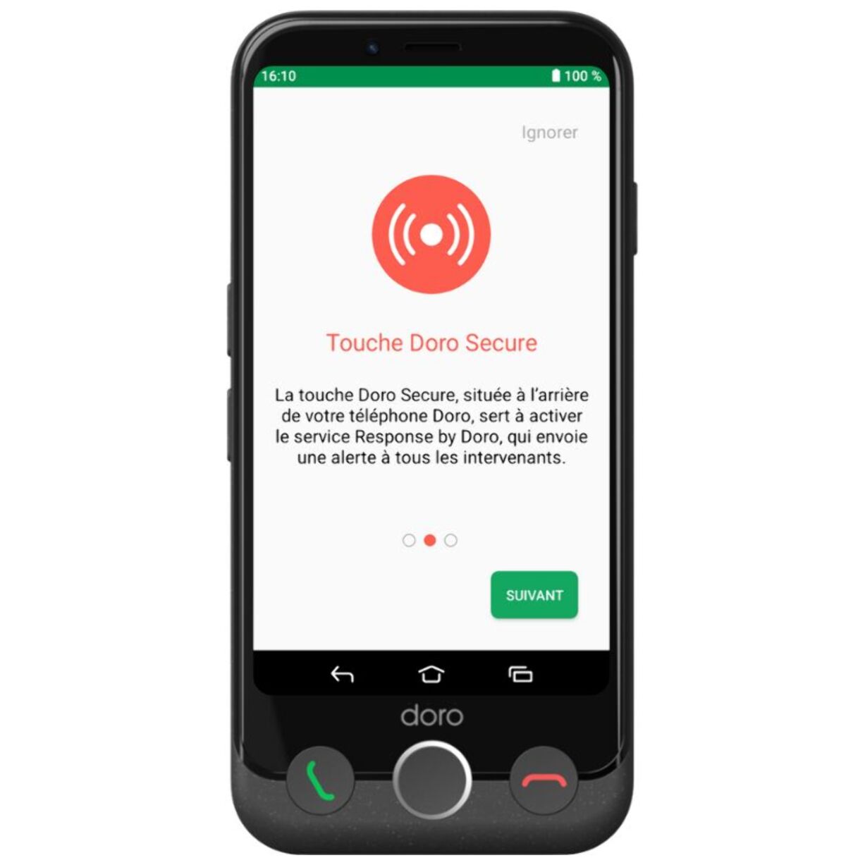 Smartphone DORO Pack Aurora A10+Socle Chargeur Induction